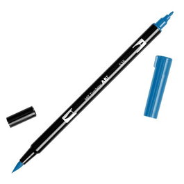 Rotulador Tombow Doble Punta Pincel Azul Cobalto (Set de 6)