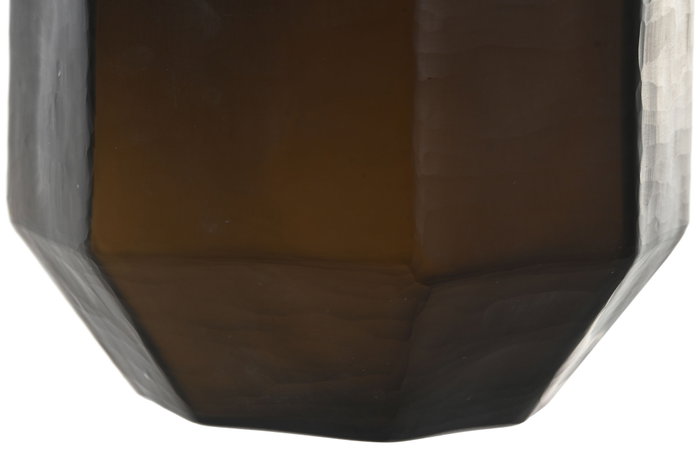 DKD Home Decor Jarrón de Cristal Glaseado Gris Oscuro 18x18x22 cm DKD Home Decor Jarrón de Cristal Glaseado Gris Oscuro 18x18x22 cm