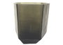 DKD Home Decor Jarrón de Cristal Glaseado Gris Oscuro 18x18x22 cm