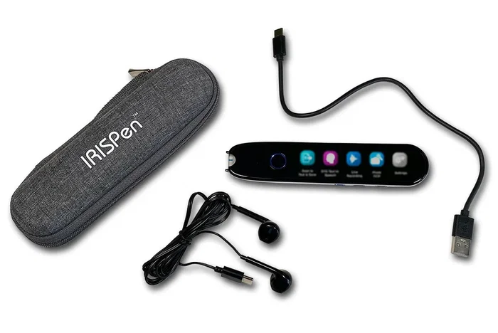 I.R.I.S. IRISPen Reader 8 Lápiz Escáner Portátil OCR 48 Idiomas, Texto a Voz, Para Dislexia, Windows/Mac, Pantalla Táctil, USB-C, Auriculares Incluidos