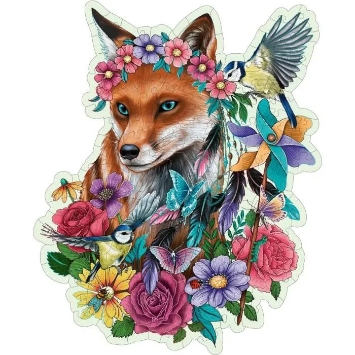 Ravensburger RAV4005556175123 Puzzle de madera de Zorro de colores, 150 piezas Ravensburger RAV4005556175123 Puzzle de madera de Zorro de colores, 150 piezas