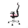 PIQUERAS Y CRESPO Silla de oficina Jorquera Rosa y Blanca