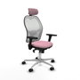 PIQUERAS Y CRESPO Silla de oficina Jorquera Rosa y Blanca