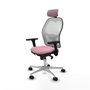 PIQUERAS Y CRESPO Silla de oficina Jorquera Rosa y Blanca