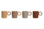 DKD Home Decor Set de 12 Tazas de Porcelana New Bone Surtidas