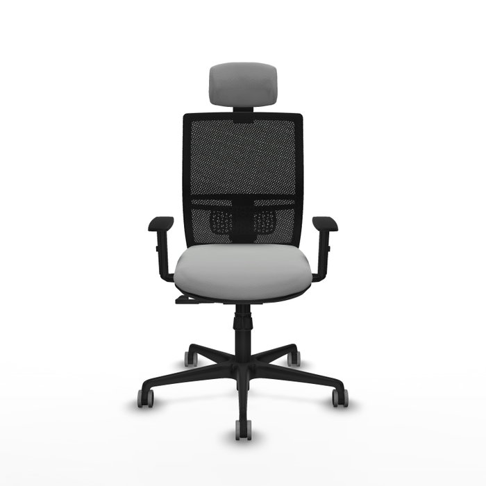 PIQUERAS Y CRESPO Silla de oficina Yunquera con mecanismo Sincro, Gris claro y Negro PIQUERAS Y CRESPO Silla de oficina Yunquera con mecanismo Sincro, Gris claro y Negro