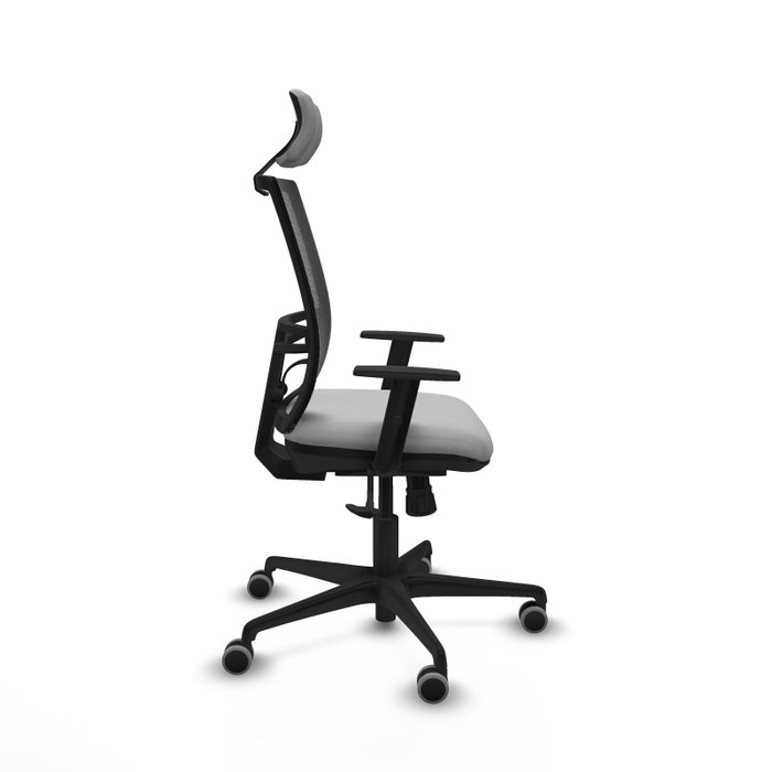 PIQUERAS Y CRESPO Silla de oficina Yunquera con mecanismo Sincro, Gris claro y Negro PIQUERAS Y CRESPO Silla de oficina Yunquera con mecanismo Sincro, Gris claro y Negro