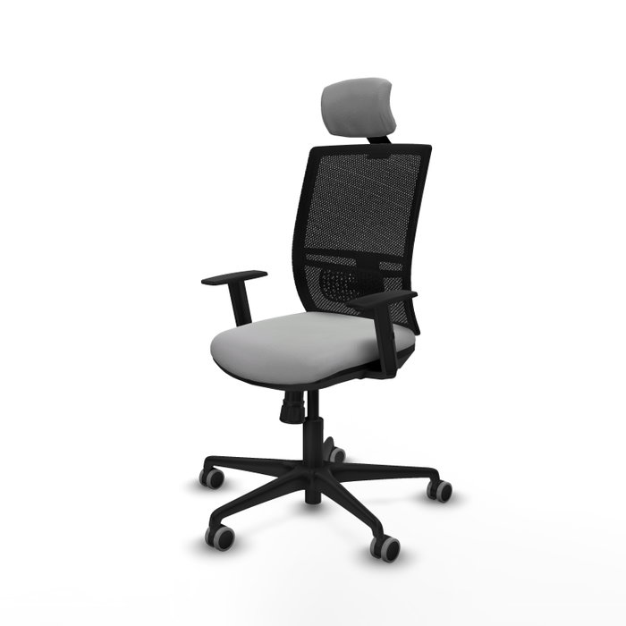 PIQUERAS Y CRESPO Silla de oficina Yunquera con mecanismo Sincro, Gris claro y Negro PIQUERAS Y CRESPO Silla de oficina Yunquera con mecanismo Sincro, Gris claro y Negro