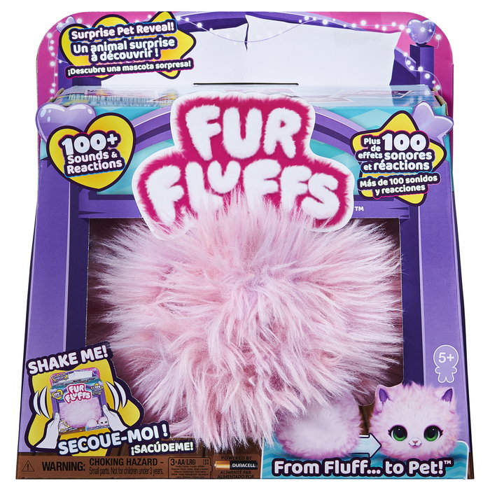 Spin Master FurFluffs Magisches Kätzchen (Rosa) - Juguete Interactivo para Gatos con más de 100 Sonidos, Peluche de Felpa con Revelación Sorpresa, para Niños y Niñas de 5 a 12 Años