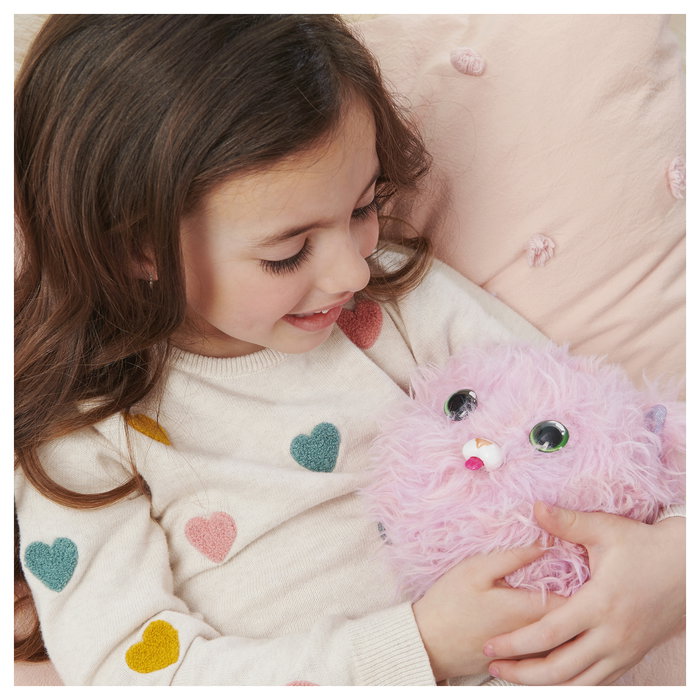 Spin Master FurFluffs Magisches Kätzchen (Rosa) - Juguete Interactivo para Gatos con más de 100 Sonidos, Peluche de Felpa con Revelación Sorpresa, para Niños y Niñas de 5 a 12 Años
