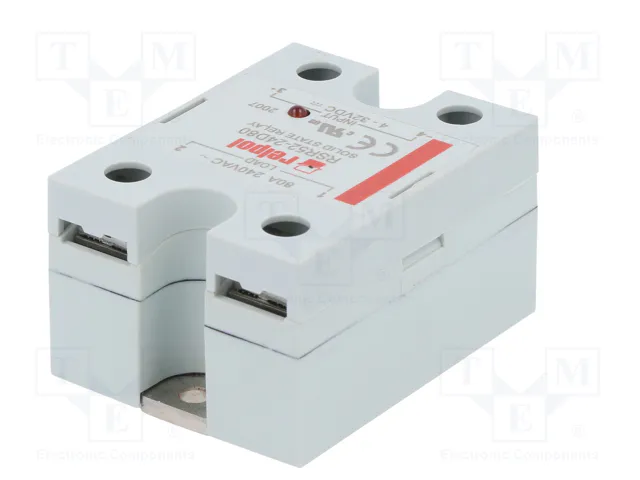 RELPOL RSR52 Relé de semiconductor monofásico 80A 48-280VAC
