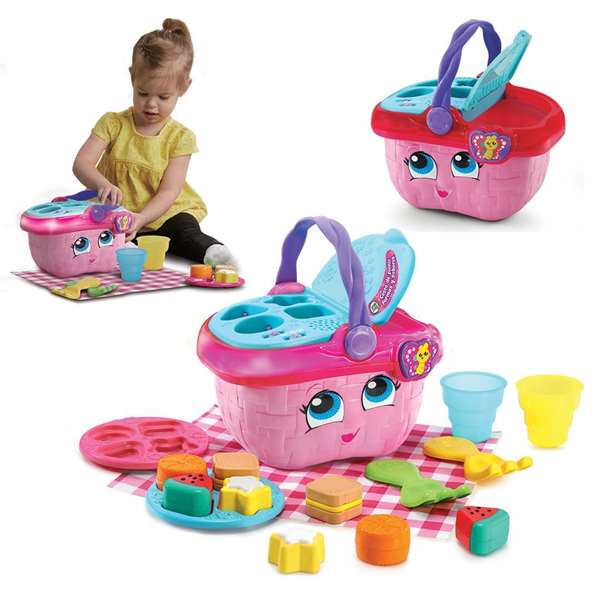Leap Frog Cesta De Picnic 80-603622 Juguete Educativo Interactiva para Aprender Formas y Colores con 15 Accesorios para Bebés +12 Meses