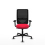 PIQUERAS Y CRESPO Silla de oficina Zulema Rojo/Negro con Mecanismo Sincro