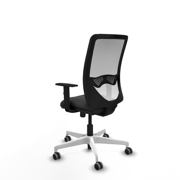 PIQUERAS Y CRESPO Silla de oficina Zulema con mecanismo Sincro, Gris oscuro y Blanco