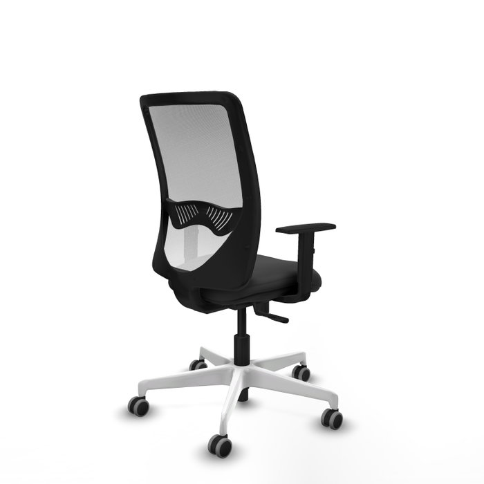 PIQUERAS Y CRESPO Silla de oficina Zulema con mecanismo Sincro, Gris oscuro y Blanco