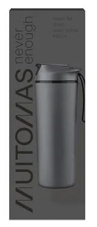Muitomas Never fall down wbottle 450ml Negro