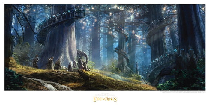 Weta Workshop El Señor de los Anillos Litografía Lothlorien 59 x 30 cm Weta Workshop El Señor de los Anillos Litografía Lothlorien 59 x 30 cm