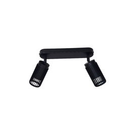 Cristalrecord Foco 2 elementos Sahara Arenado, GU10, 10W, Negro, Aluminio, IP20, 220-240V, 30x6x21 cm (Bombillas No Incluidas)