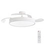 Yoevu CONCEPT RAY Ventilador de Techo Blanco con Aspas Retráctiles y Luz LED