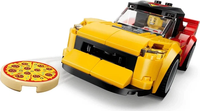 LEGO City Pizza a Domicilio 60496: Juguete de pizzería con coche, escúter y dron, 494 piezas, +6 años