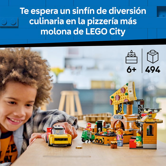 LEGO City Pizza a Domicilio 60496: Juguete de pizzería con coche, escúter y dron, 494 piezas, +6 años LEGO City Pizza a Domicilio 60496: Juguete de pizzería con coche, escúter y dron, 494 piezas, +6 años