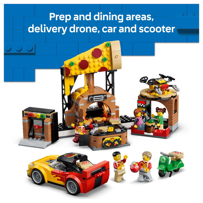 LEGO City La pizzería y sus vehículos de reparto 60496