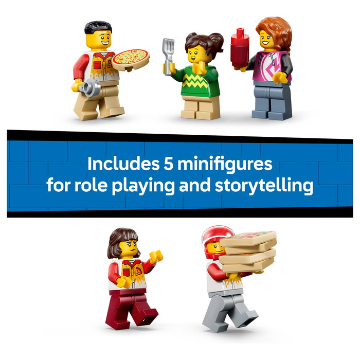 LEGO City La pizzería y sus vehículos de reparto 60496