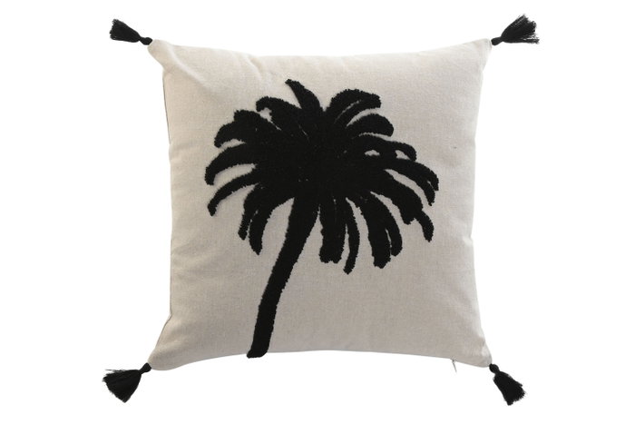 DKD Home Decor Cojín Bordado Beige y Negro 45x8x45 cm (Pack de 2) DKD Home Decor Cojín Bordado Beige y Negro 45x8x45 cm (Pack de 2)