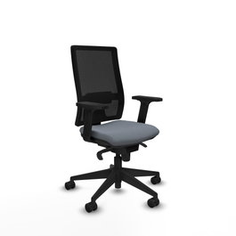 PIQUERAS Y CRESPO Silla de oficina Horna con mecanismo Sincro, Gris y Negro
