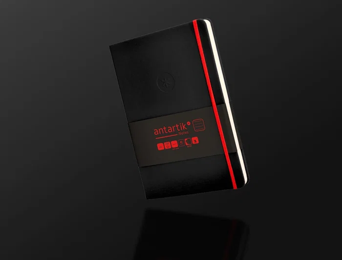 Antartik Cuaderno Antartik Notes Tapa Dura A5 Hojas Rayas Negro y Rojo 100 Hojas 80 gr FSC