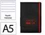 Antartik Cuaderno Antartik Notes Tapa Dura A5 Hojas Rayas Negro y Rojo 100 Hojas 80 gr FSC