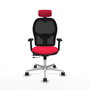PIQUERAS Y CRESPO Silla de oficina Jorquera con Mecanismo Sincro/Traslack Rojo y Negro