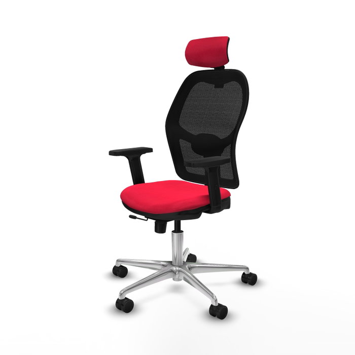 PIQUERAS Y CRESPO Silla de oficina Jorquera con Mecanismo Sincro/Traslack Rojo y Negro PIQUERAS Y CRESPO Silla de oficina Jorquera con Mecanismo Sincro/Traslack Rojo y Negro