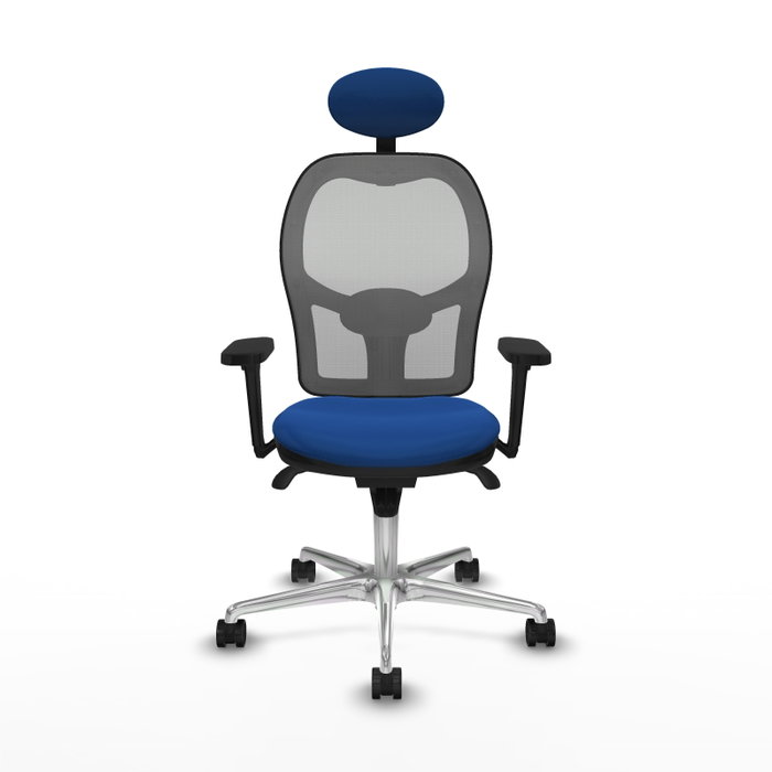 PIQUERAS Y CRESPO Silla de oficina Jorquera con mecanismo Sincro, Azul y Gris