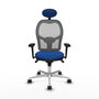 PIQUERAS Y CRESPO Silla de oficina Jorquera con mecanismo Sincro, Azul y Gris