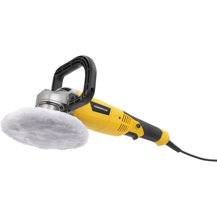 Powerplus POW5400338128103 Pulidora Angular Profesional 1200 W 180 mm con Mango en U y 3 Discos de Diferentes Tipos