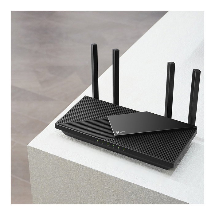 TP-Link Archer AX55 Pro AX3000 Dual-Band Wi-Fi 6 Router, 4 Antenas, 5 Puertos Gigabit LAN, Puerto USB 3.2, Negro