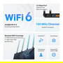 TP-Link Archer AX55 Pro AX3000 Dual-Band Wi-Fi 6 Router, 4 Antenas, 5 Puertos Gigabit LAN, Puerto USB 3.2, Negro
