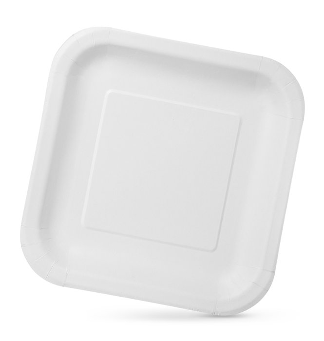 Algon Set 10 Platos Carton Cuadrados L/Soja 20 cm (36 Unidades)