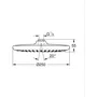 Grohe 26815000 Cabeza de Ducha Redonda Vitalio Start 250 - 250 mm Cromo Ahorro de Agua Flujo Uniforme