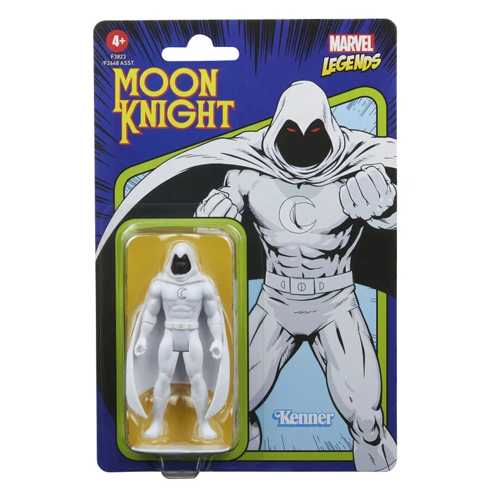 Hasbro F38235X0 Marvel Legends Moon Knight Figura de Acción 9.5 cm, Blanco, basado en la serie, 2022
