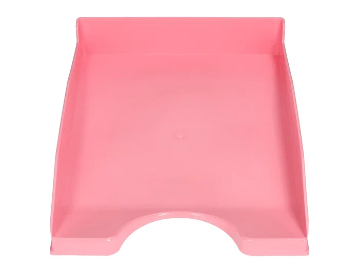 Q-connect Bandeja sobremesa plástico rosa pastel opaco 240x70x340 mm