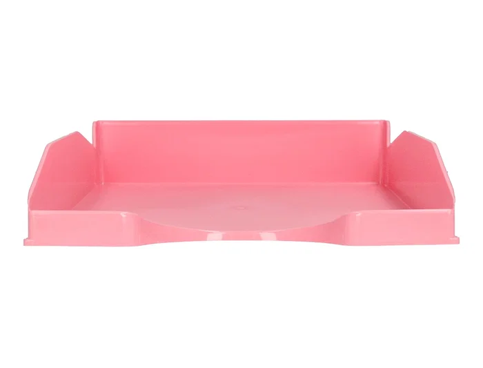 Q-connect Bandeja sobremesa plástico rosa pastel opaco 240x70x340 mm