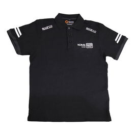 Sparco Polo Técnico Talla S Negro Alta Visibilidad 65% Algodón 35% Poliéster