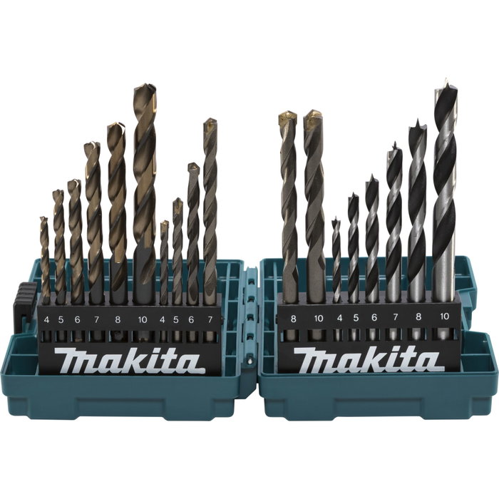Makita Juego de Brocas M-Force de 18 Piezas para Metal, Madera y Piedra