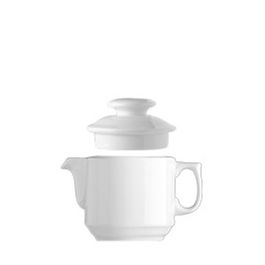 G. Benedikt Tetera Praga 30 cl - 11 cm Alto - Tetera Blanca de Ceramica para Servicio de Te, Vajilla