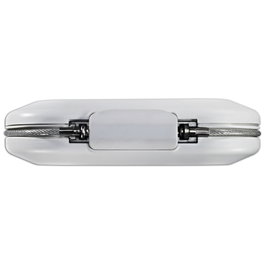 Master Lock Mini baúl de viaje portátil con cable de seguridad - Blanco y gris metálico