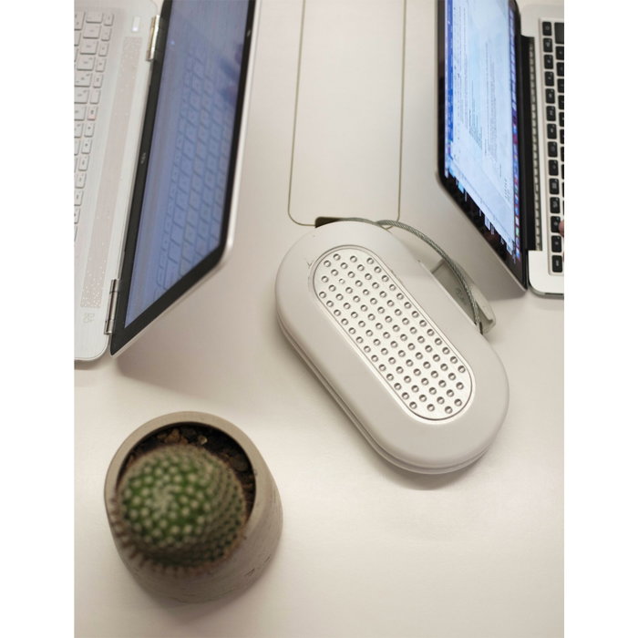 Master Lock Mini caja fuerte portátil con cable de seguridad, Blanco
