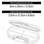 Master Lock Mini baúl de viaje portátil con cable de seguridad - Blanco y gris metálico