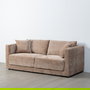 Sofá 3 Plazas Taupe Tejido-Madera 210 X 96 X 86 cm
